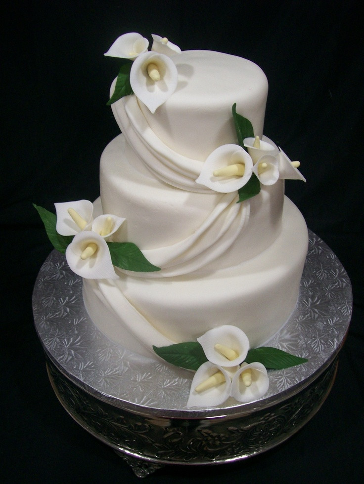 Wedding Cakes With Lilies
 Calla lily wedding cake pictures idea in 2017