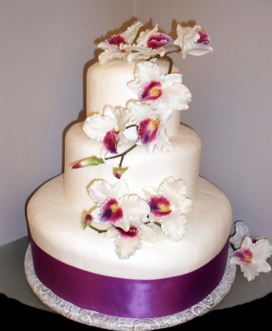 Wedding Cakes With Orchids
 Orchid Wedding Cake Cake Ideas and Designs