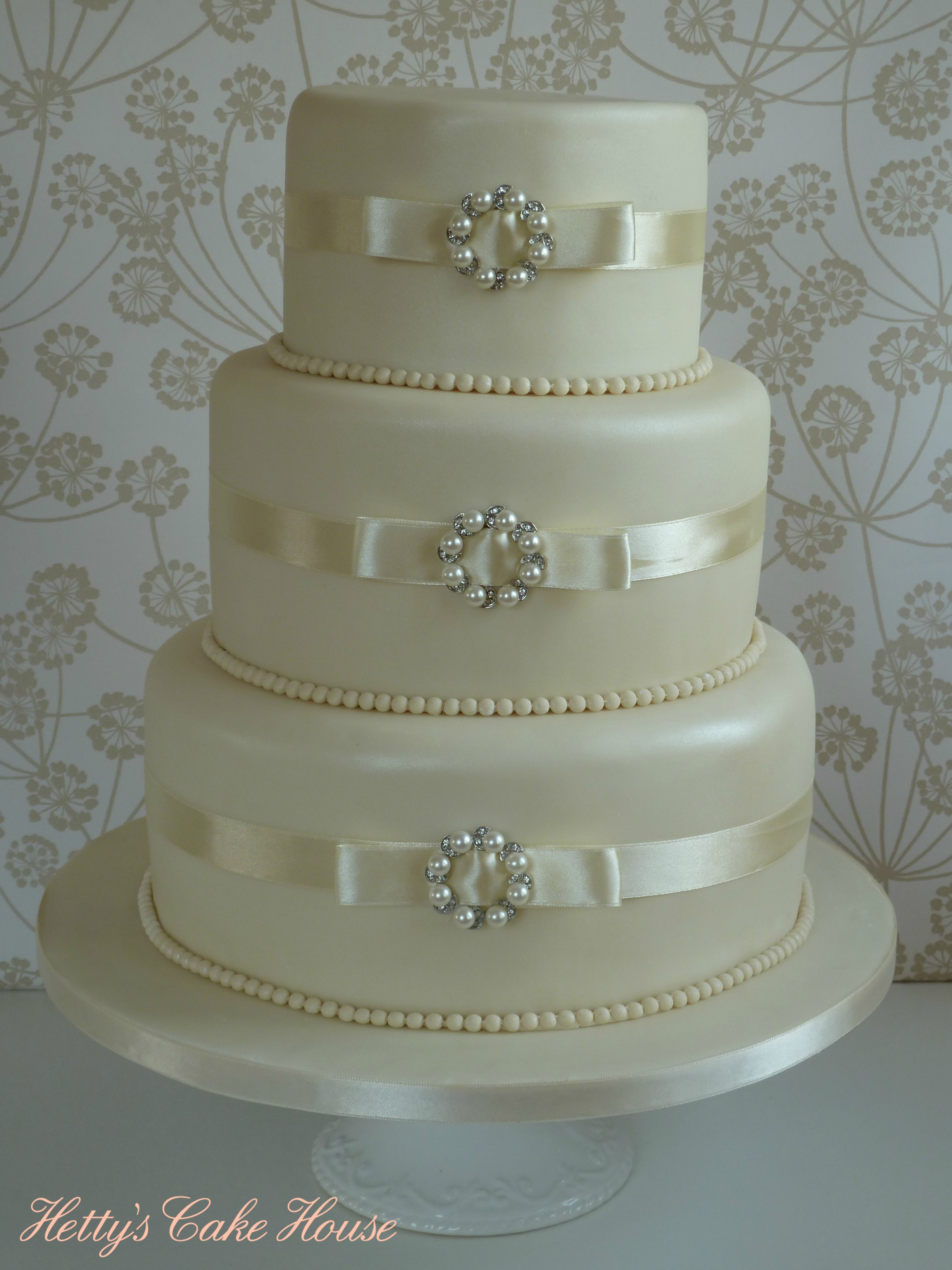 Wedding Cakes With Pearls
 Wedding cakes Hettys Cake House