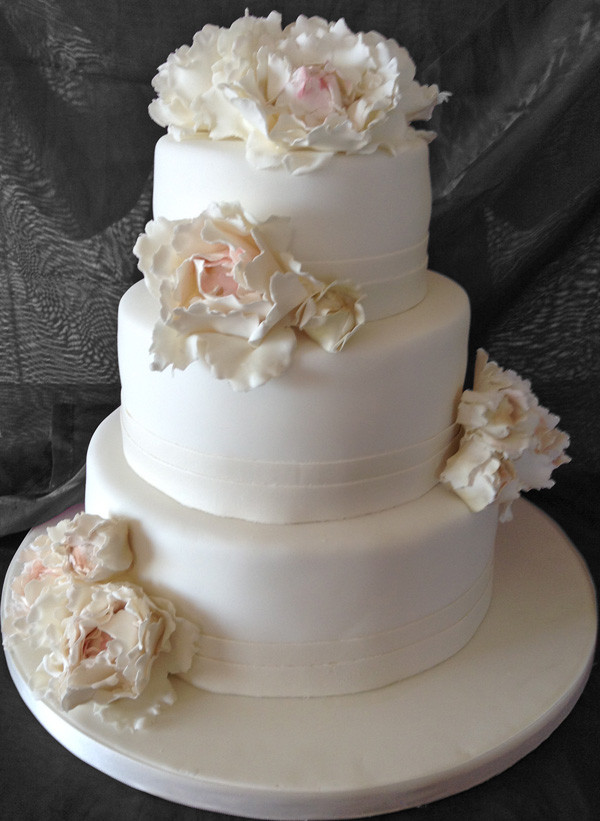 Wedding Cakes With Peonies
 Peony Wedding Cake Celebration Cakes Food Blog