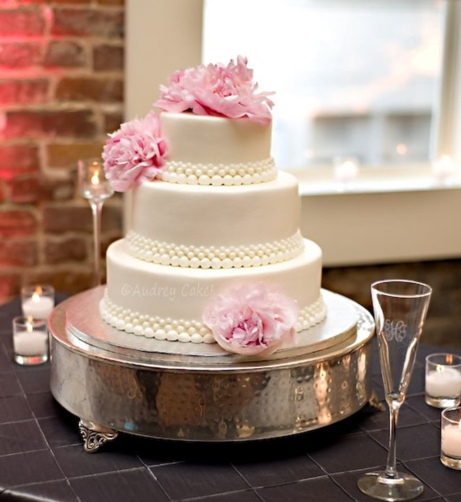 Wedding Cakes With Peonies
 Peony Wedding Cake CakeCentral