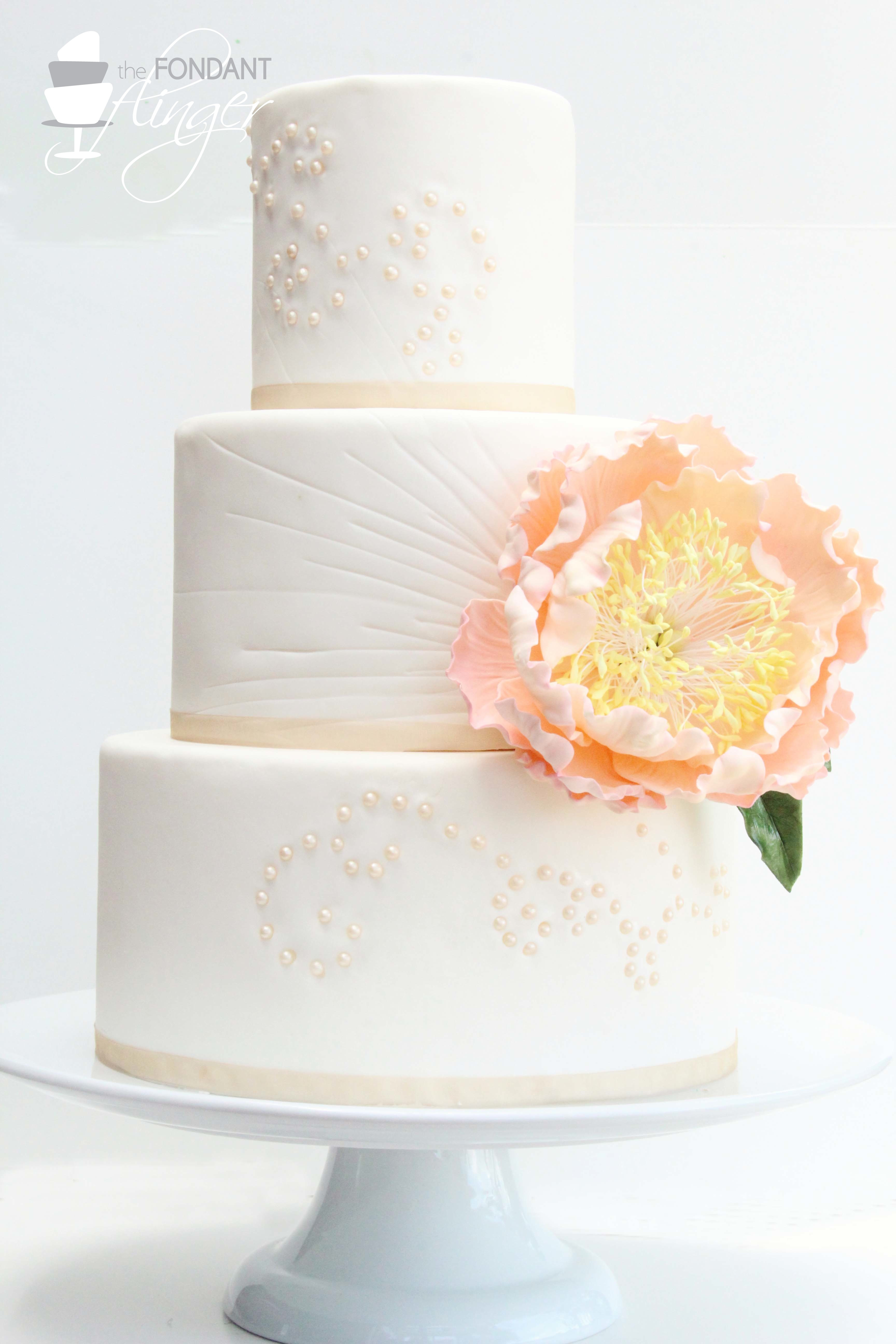 Wedding Cakes With Peonies
 Peony Wedding Cake