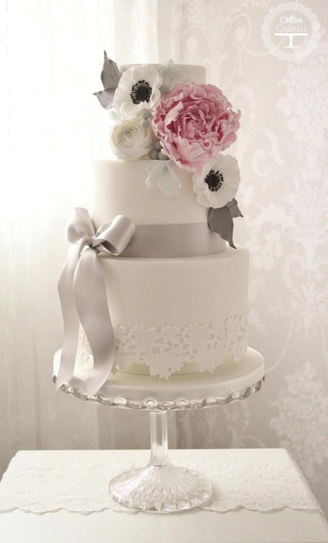 Wedding Cakes With Peonies
 Wedding Cakes Peony Wedding Cake Weddbook