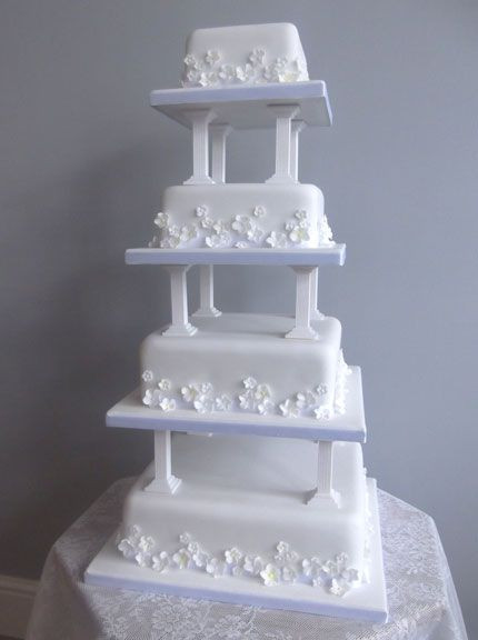 Wedding Cakes With Pillars
 1000 images about Burgundy wedding cakes ideas on