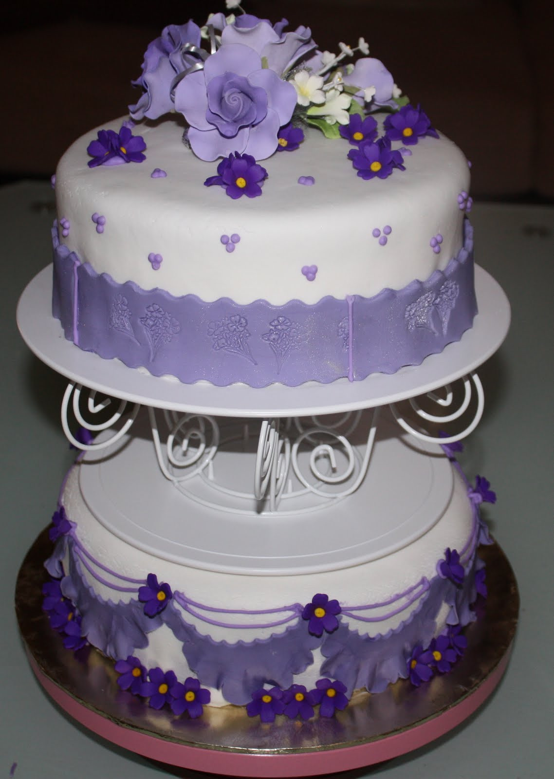Wedding Cakes With Purple
 Halina s blog Silver & Purple Wedding Cake