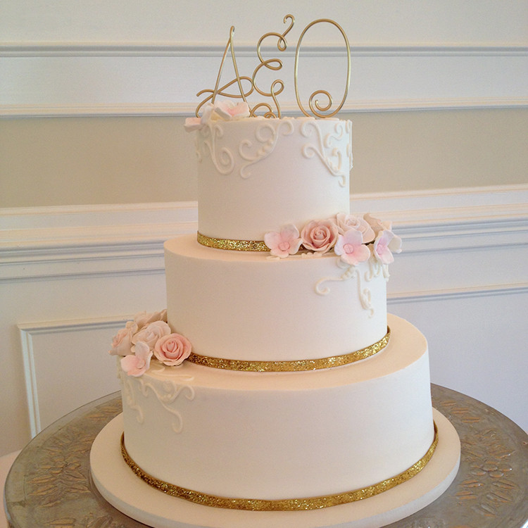Wedding Cakes With Ribbon
 Classic Weddings Sweet Memories Bakery