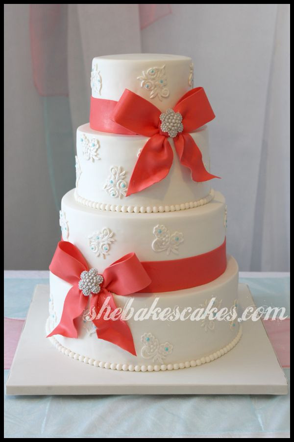 Wedding Cakes With Ribbons
 62 best Fall Wedding Cakes images on Pinterest