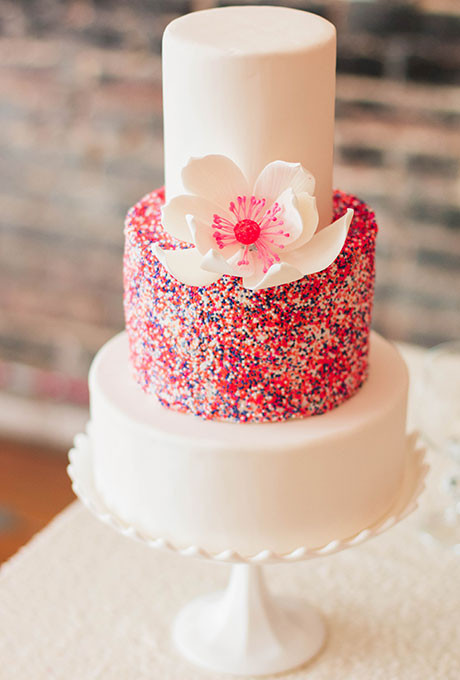 Wedding Cakes With Sprinkles
 Pink wedding cakes