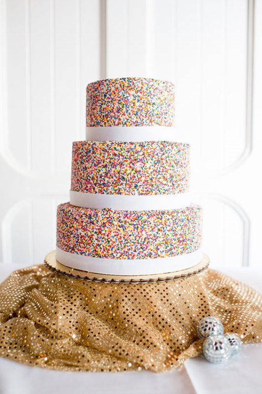 Wedding Cakes With Sprinkles
 23 Fun And Colorful Sprinkle Wedding Cakes Weddingomania