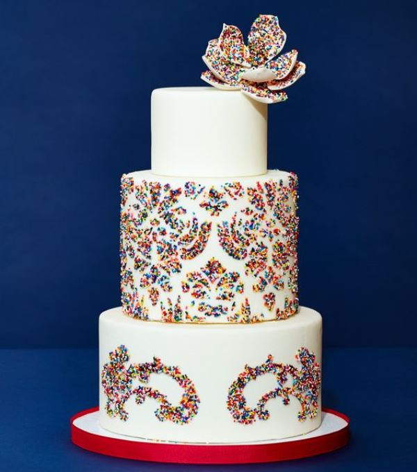 Wedding Cakes With Sprinkles
 23 Fun And Colorful Sprinkle Wedding Cakes Weddingomania