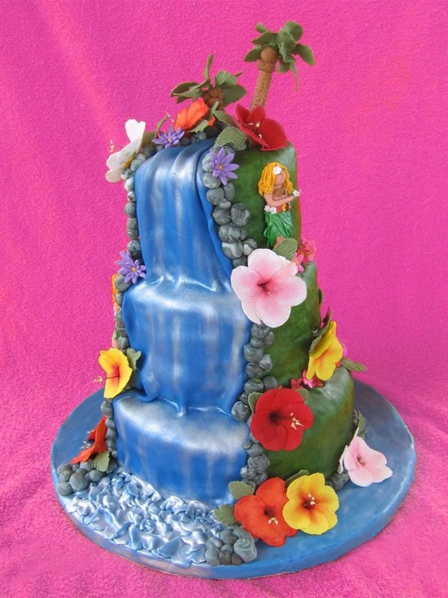 Wedding Cakes With Waterfalls
 Waterfall Cake CakeCentral