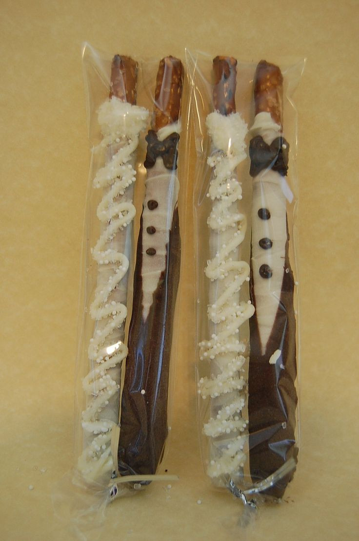 Wedding Chocolate Covered Pretzels
 BRIDE and GROOM chocolate covered PRETZEL rods wedding