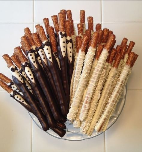 Wedding Chocolate Covered Pretzels
 32 best Wedding Dessert Table images on Pinterest