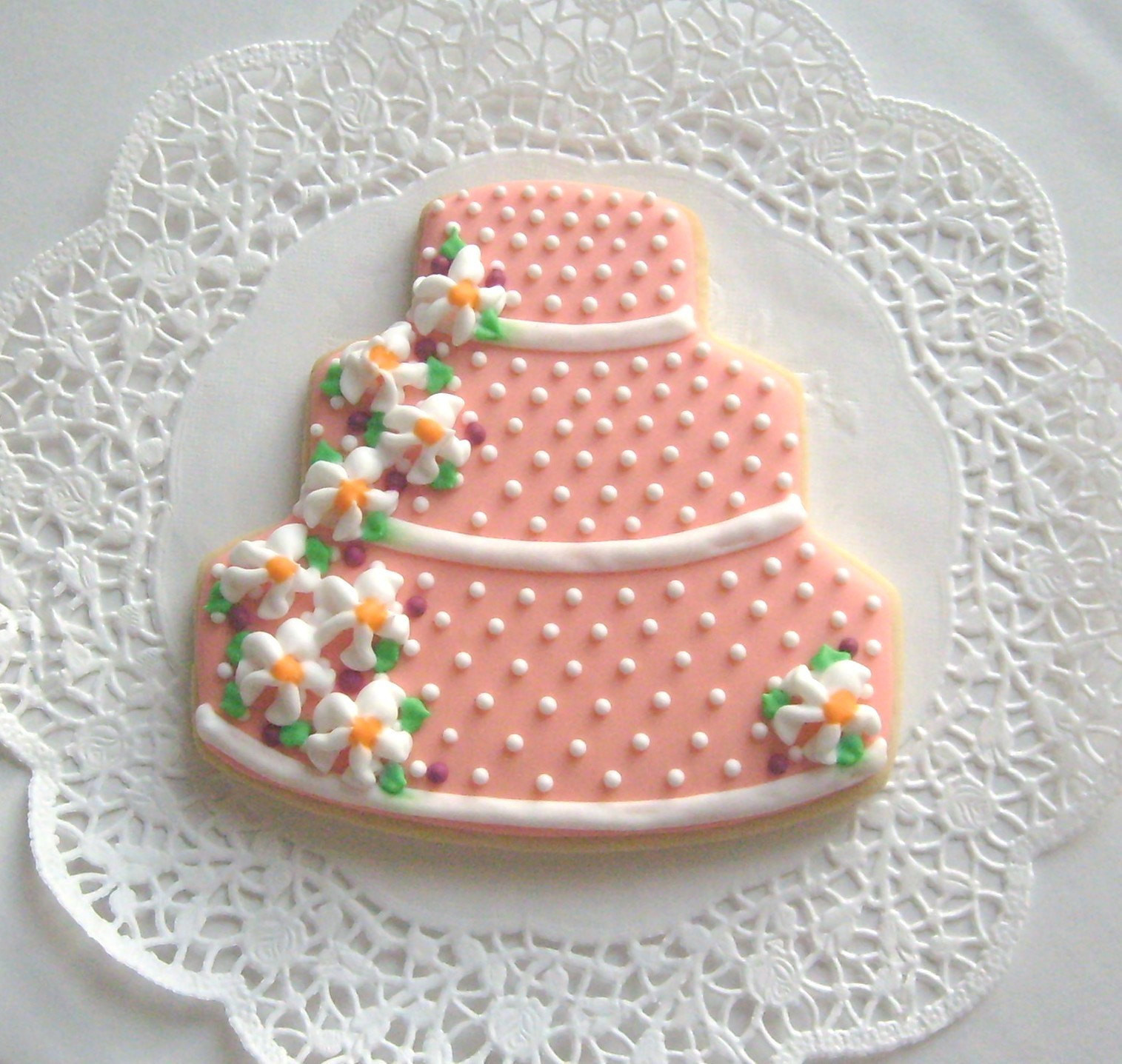 Wedding Cookie Cakes
 WEDDING CAKE COOKIES Coral Wedding Cookie Favors