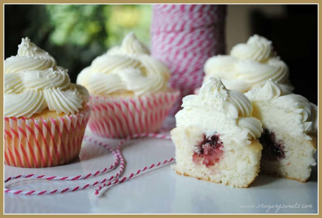 Wedding Cup Cakes Recipes
 Almond Wedding Cake Cupcakes with Raspberry Filling