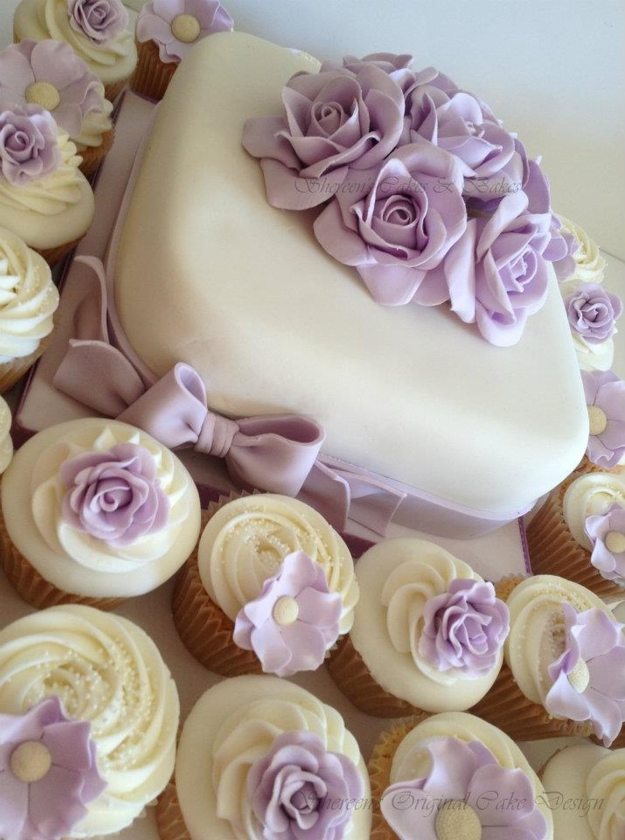 Wedding Cupcakes Cakes
 Lavender Rose Wedding Cake & Cupcakes CakeCentral