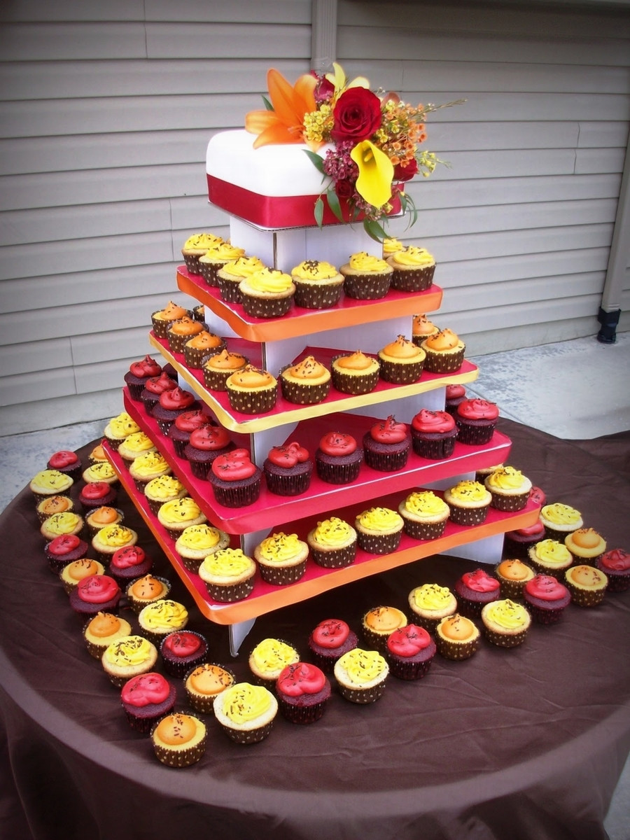 Wedding Cupcakes Cakes
 Fall Wedding Cupcake Tower CakeCentral