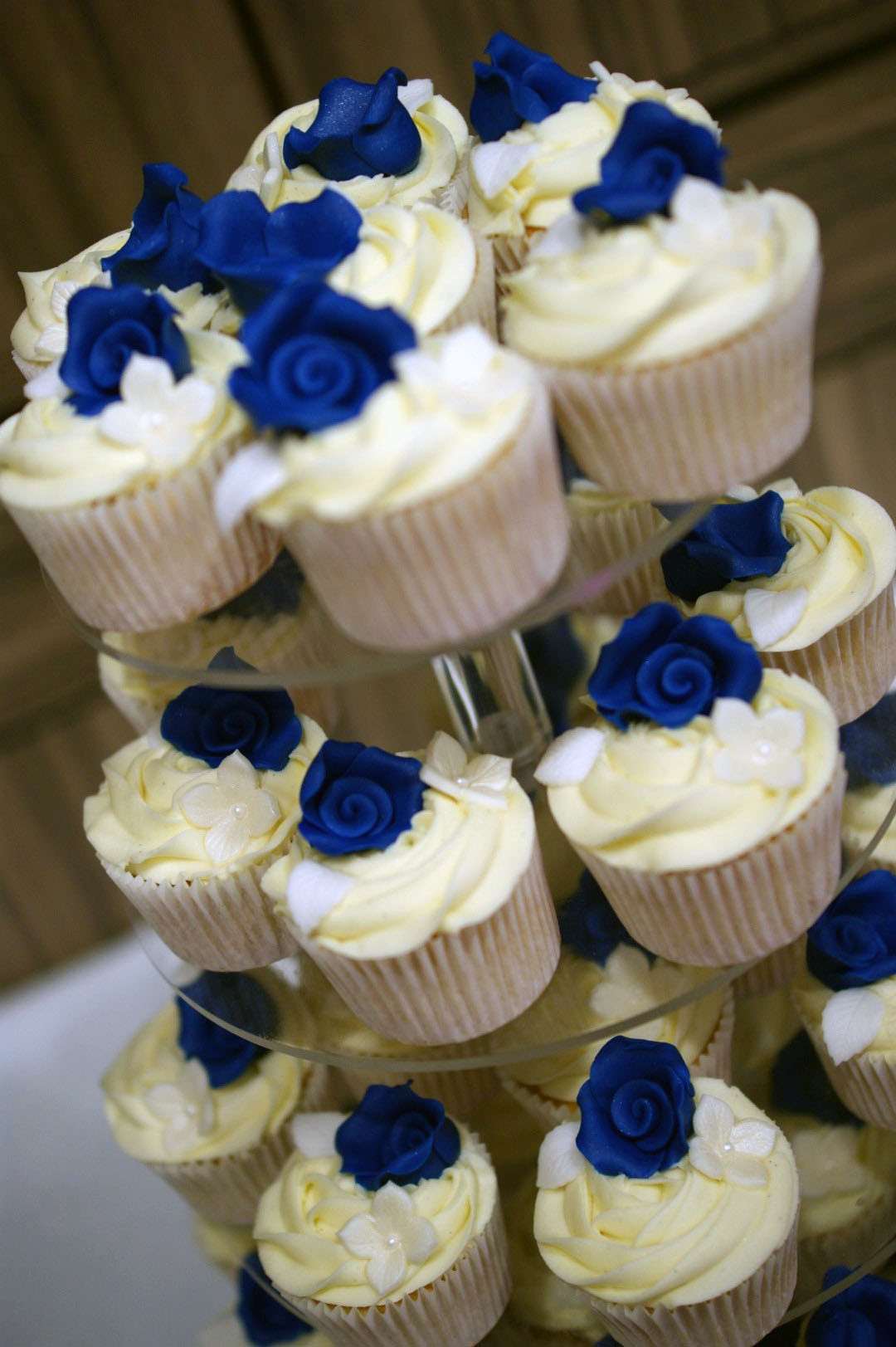 Wedding Cupcakes Cakes
 3 Tier Wedding Cake with Cupcake Tower Bakealous