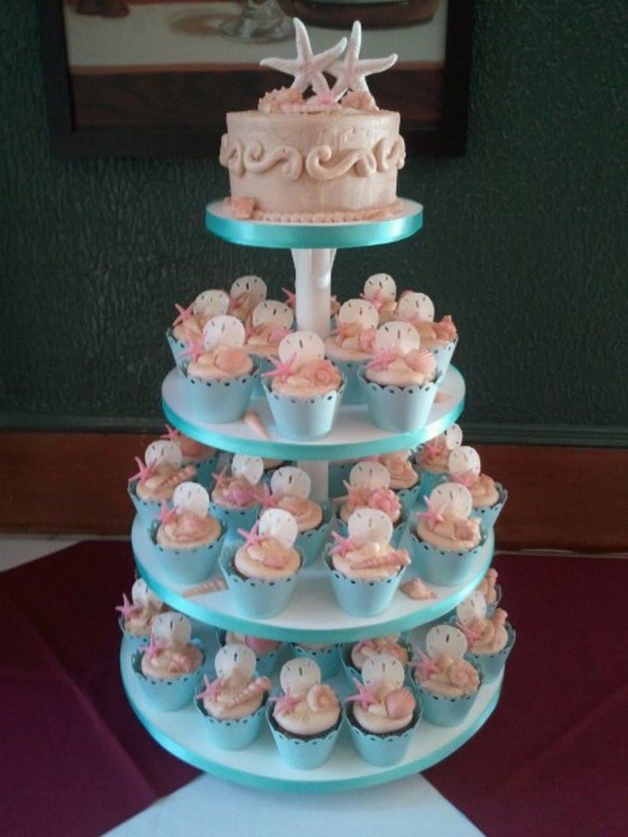 Wedding Cupcakes Cakes
 Beach Wedding Bridal Shower Cupcakes CakeCentral