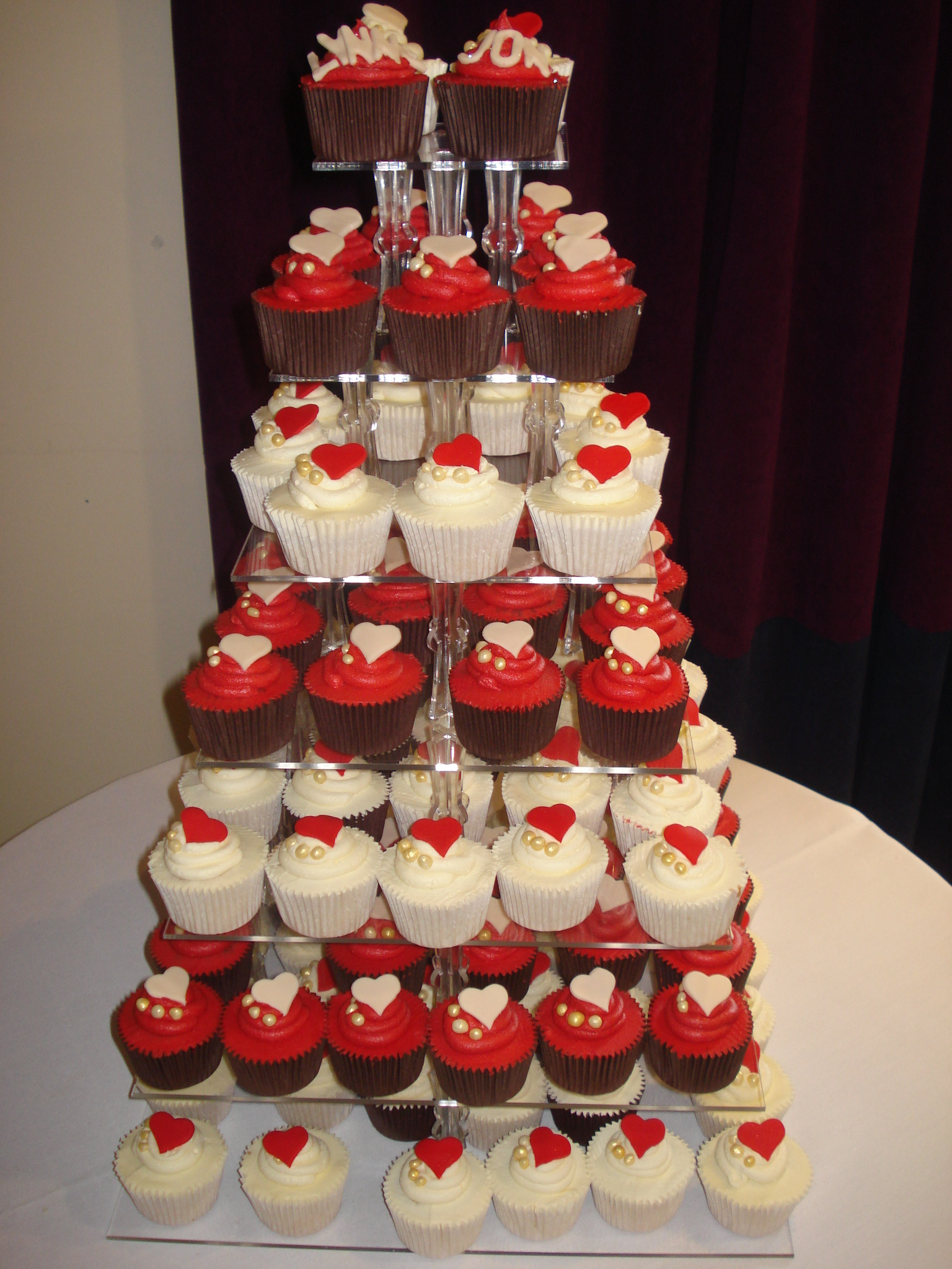 Wedding Cupcakes Decorations
 Chinese red and ivory wedding cupcakes – CAKES BY LIZZIE
