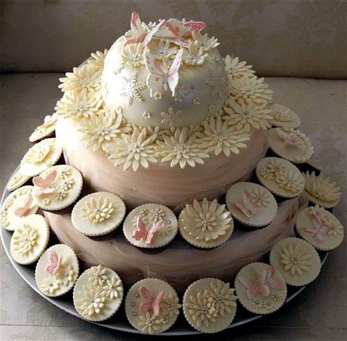 Wedding Cupcakes Ideas
 Cupcake Tiered Wedding Cake