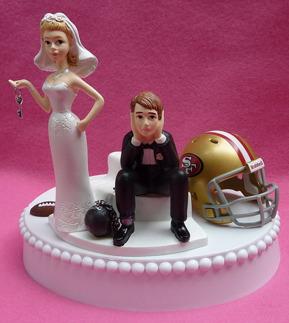 Wedding Cupcakes San Francisco
 Wedding Cake Topper San Francisco 49ers SF Football Themed