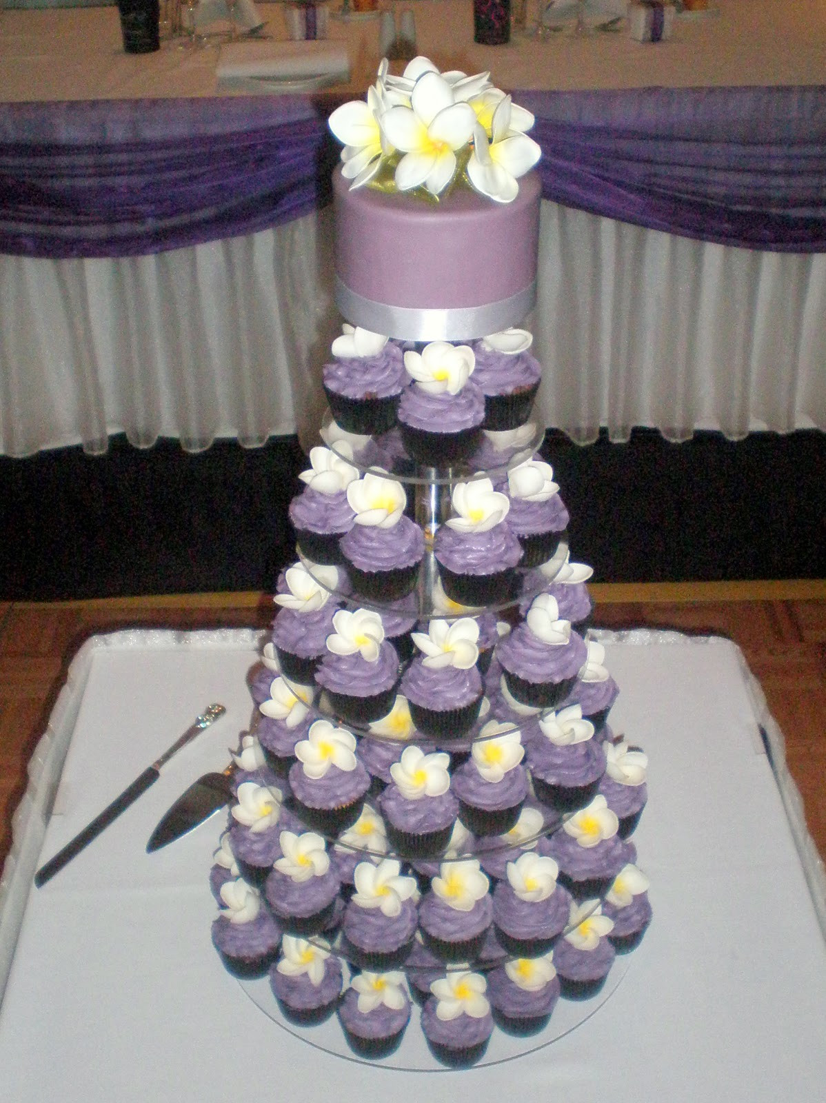 Wedding Cupcakes Towers
 Sugar Siren Cakes Mackay Purple Frangipani Wedding