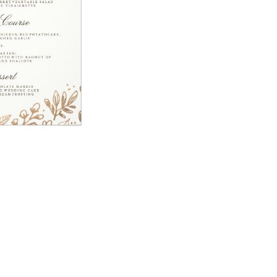 Wedding Dinner Menus
 Harvest Flowers Wedding Dinner Menu