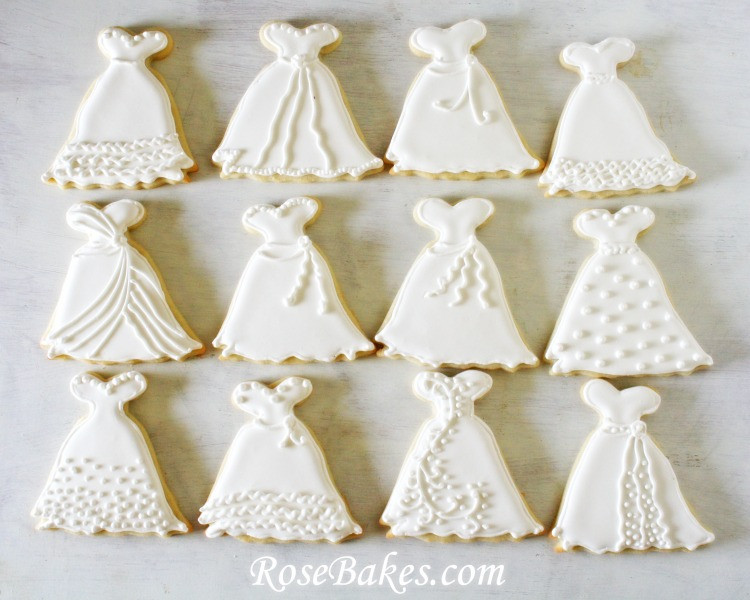 Wedding Dress Sugar Cookies
 Perfect Roll Out Sugar Cookies Rose Bakes