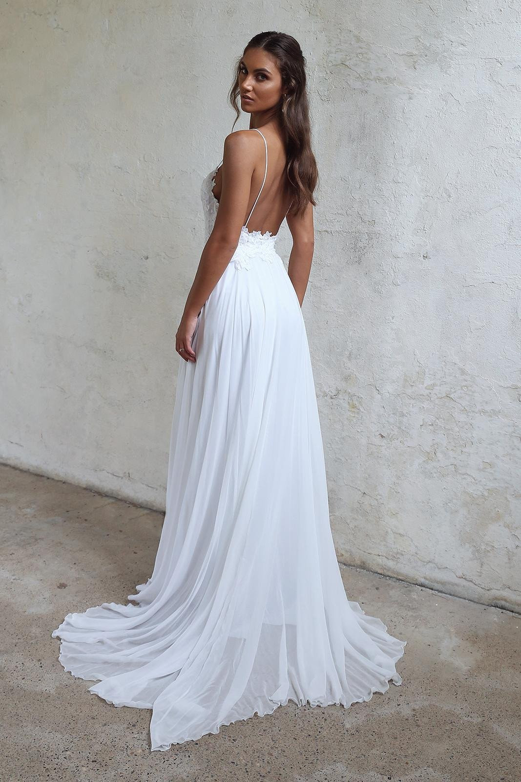 Wedding Dress With Spaghetti Straps
 Sale Absorbing Spaghetti Strap Wedding Dresses White
