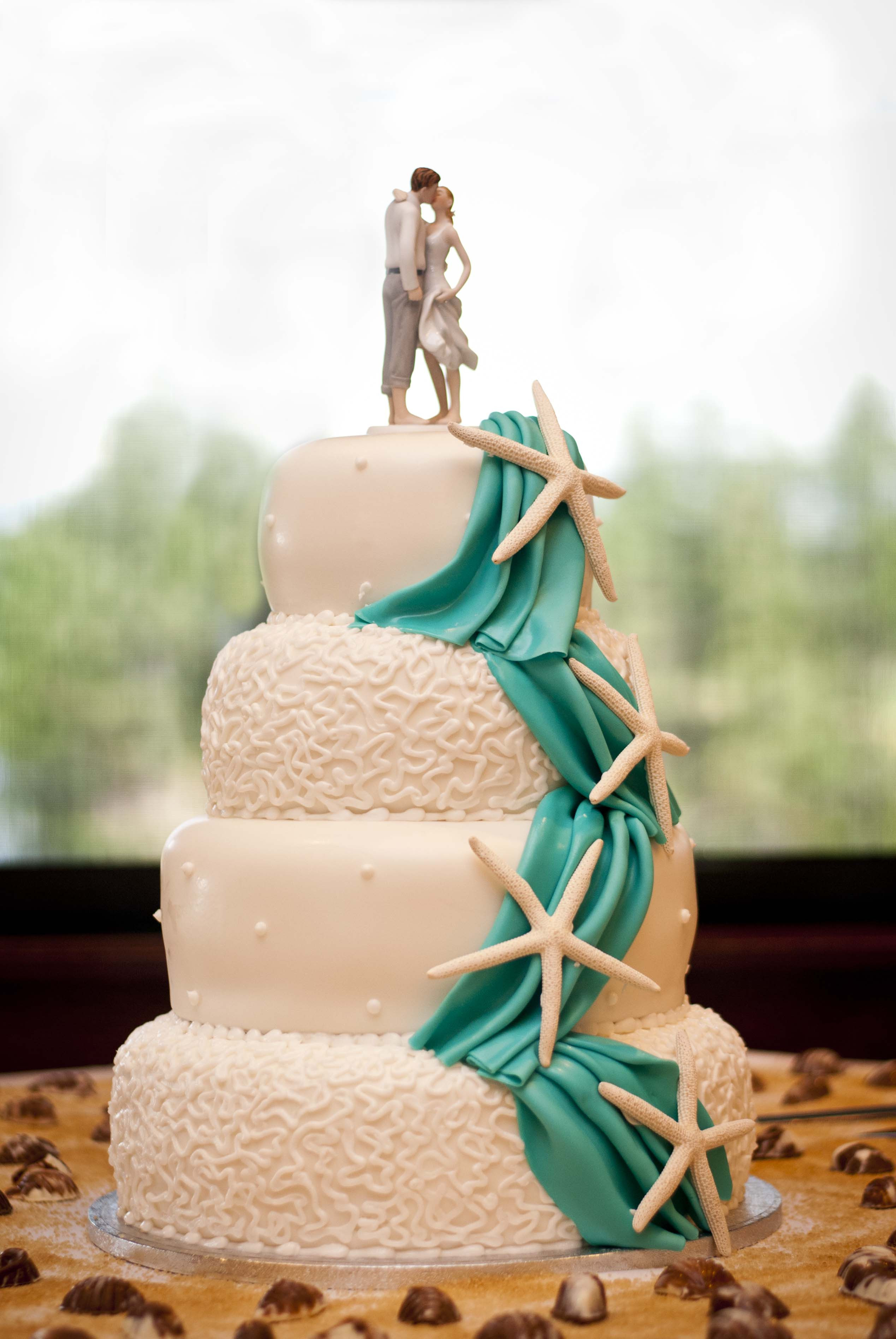 Wedding Reception Cakes
 Memorable Wedding Wedding Cake for Beach Wedding Theme