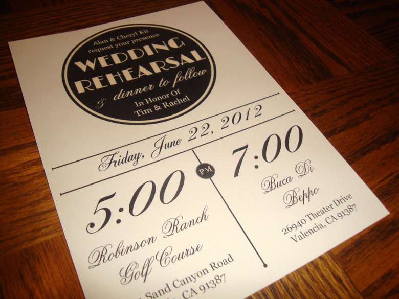 Wedding Rehearsal Dinner Invitations
 Custom Printable Vintage Wedding Rehearsal Dinner Invitation