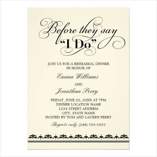 Wedding Rehearsal Dinner Invitations
 40 Wedding Invitation Formats PSD AI Vector EPS