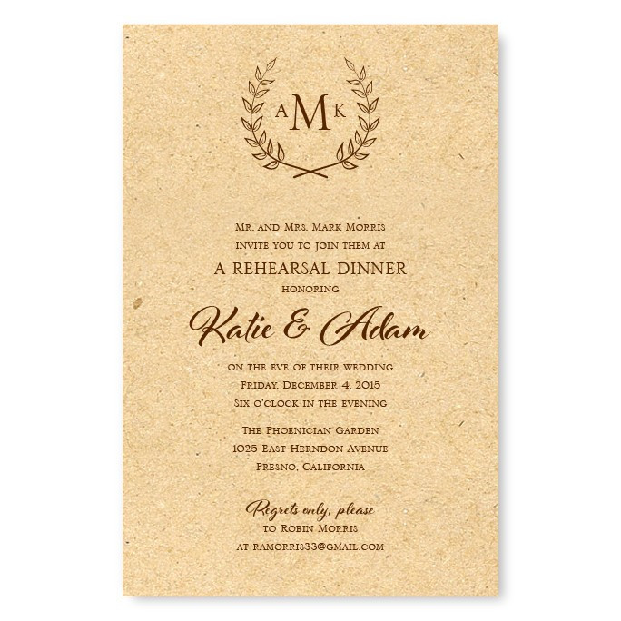 Wedding Rehearsal Dinner Invitations
 Etiquette Rehearsal Dinner Invitations American Wedding