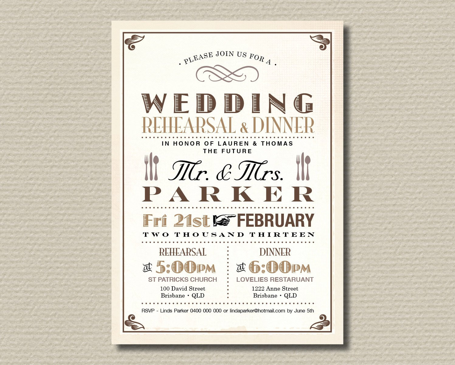 Wedding Rehearsal Dinner Invitations
 Rehearsal Dinner Invitations Ideas