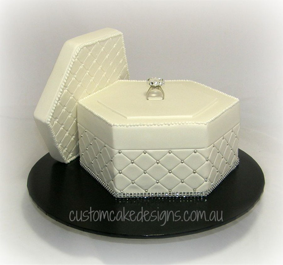 Wedding Ring Cakes
 Engagement Ring Box Cake CakeCentral