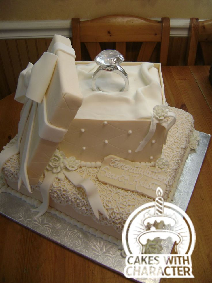 Wedding Ring Cakes
 Best 25 Engagement cakes ideas on Pinterest