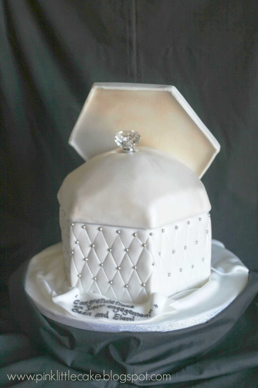 Wedding Ring Cakes
 My Pink Little Cake Engagement Ring Cake Box