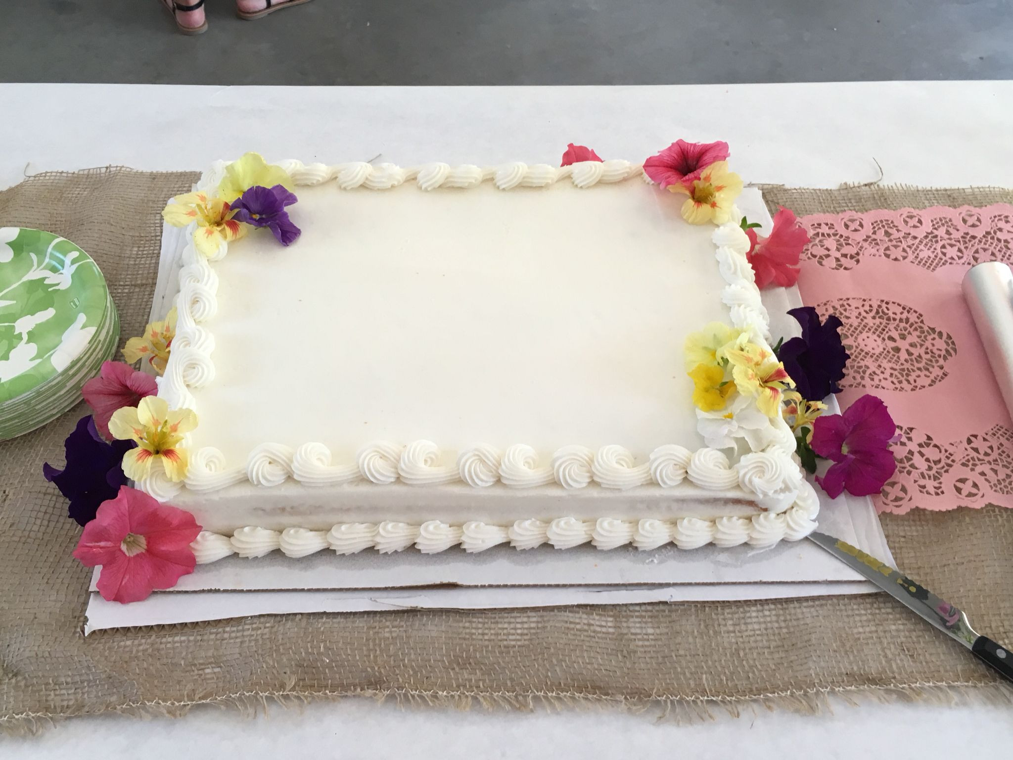 Wedding Sheet Cake Costco
 Costco white sheet cake with fresh flowers for graduation