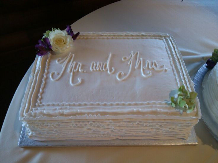 Wedding Sheet Cake
 Cut down your wedding costs by ordering a sheet cake