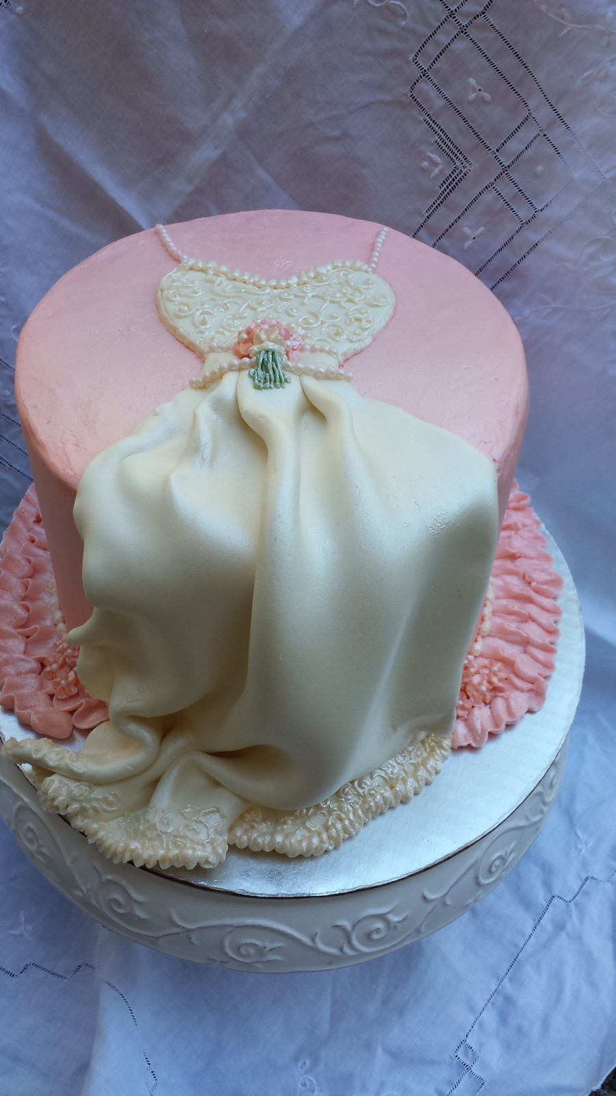 Wedding Shower Cakes
 Classic Wedding Dress Cake For Shower CakeCentral
