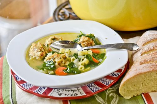 Wedding Soup Recipes With Meatballs And Chicken
 Italian Wedding Soup With Chicken Meatballs Recipe — Dishmaps