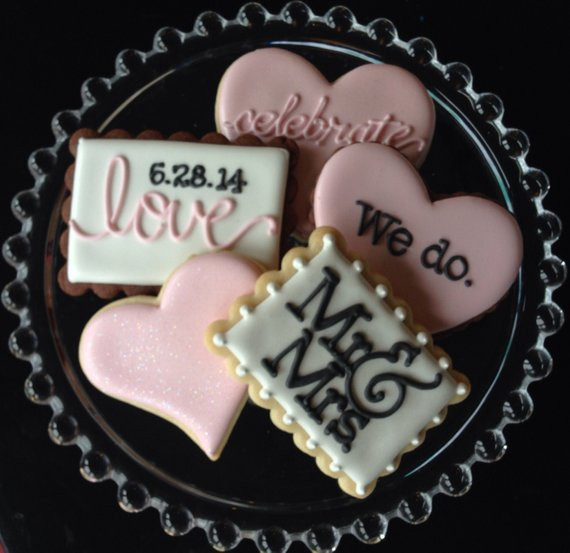 Wedding Sugar Cookies
 Customizable I Do Sugar Cookie Wedding Collection