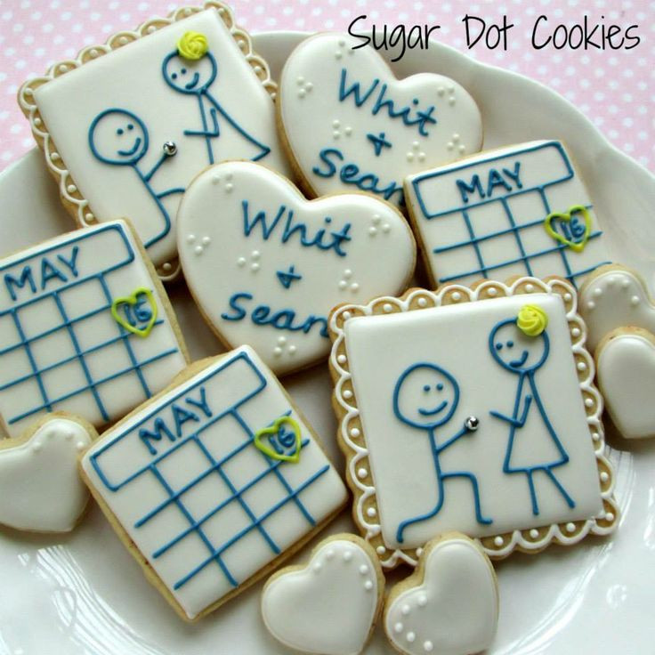 Wedding Sugar Cookies Decorating Ideas
 160 best Wedding Anniversary Bridal Shower Decorated