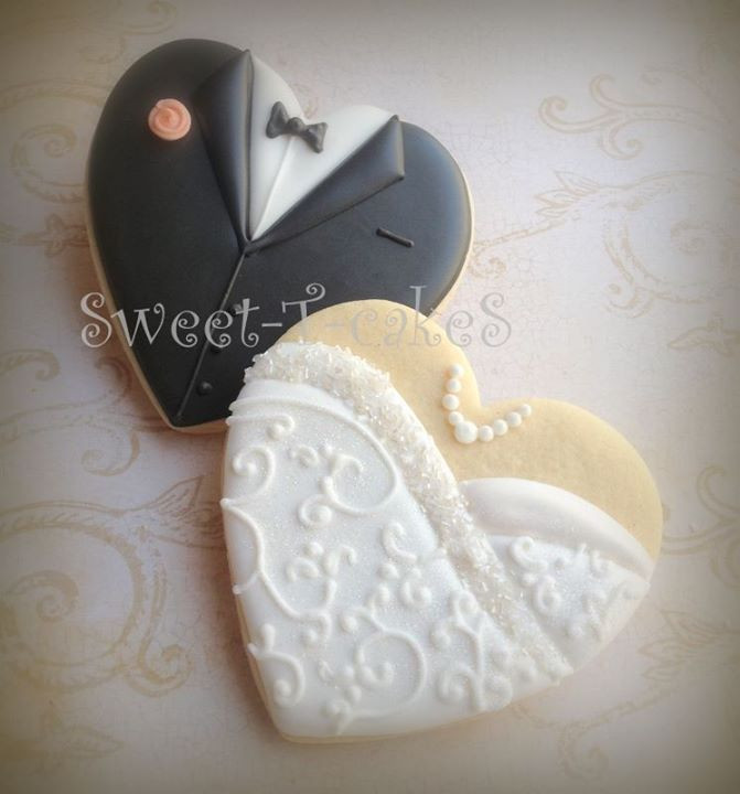 Wedding Sugar Cookies Decorating Ideas
 bride and groom wedding cookies