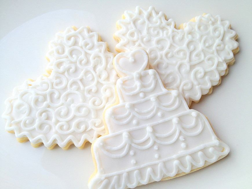 Wedding Sugar Cookies
 All White Wedding Theme Wedding Ideas by Colour