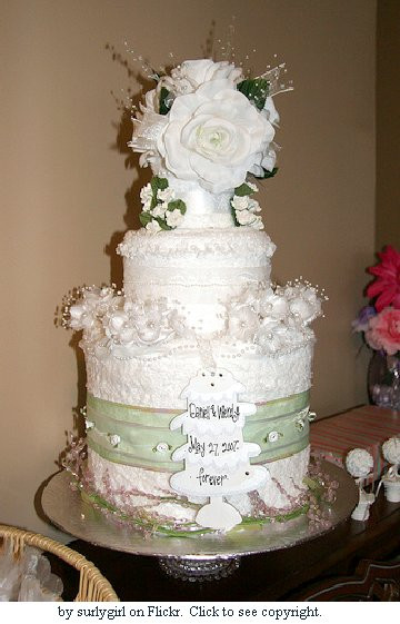 Wedding Towel Cakes Ideas
 Towel Wedding Cake Bridal Shower Ideas