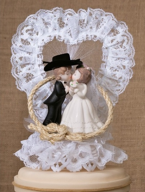 Western Cake Toppers For Wedding Cakes
 Western Couple in Lasso Cake Topper Western Wedding Cake