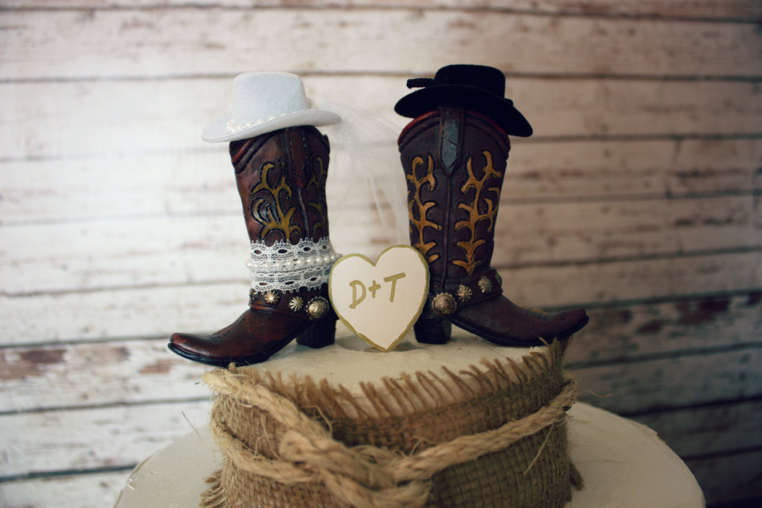 Western Cake Toppers For Wedding Cakes
 Western cowboy boots wedding cake topper western