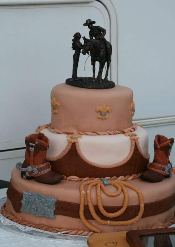 Western Theme Wedding Cakes
 Ideas of the Western Themed Wedding Cakes